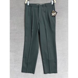 Vintage Impact Pants 32x30 Green Triple Pleat Made in‎ USA Preppy 90s Trousers